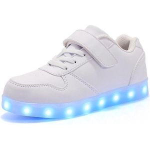 Kinder schoenen met lichtjes - Lichtgevende led schoenen - Wit - Maat 25