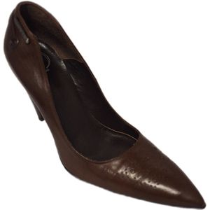 HORNET by Botticelli- LUXE PUMPS -MOGANO/BROWN-LEER-STILLOHAK-8CM-40