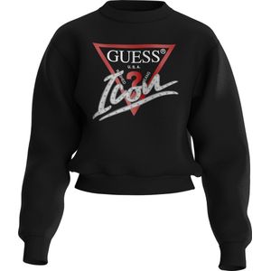 Guess CN Icon Sweatshirt Dames Trui - Jet Black - Maat XS