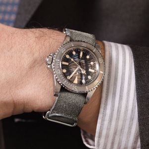 B&S Leren Horlogeband Luxury - De Mayfair Grey Nato Jubileum Editie - 20mm