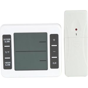 Draadloze Digitale Koelkast Thermometer met LCD Scherm en Hoorbaar Alarm - Multifunctionele Temperatuursensor voor Binnen en Buiten