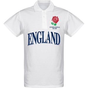 Engeland Rose International Rugby Polo Shirt - Wit - 3XL