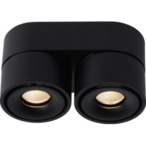 Lucide YUMIKO Plafondspot - Ø 7,8 cm - LED Dimb. - 2x10W 2700K - Zwart