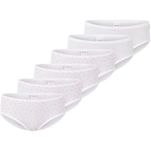 Schiesser Meisjes slip / onderbroek 6 pack fijnrib Organic Cotton