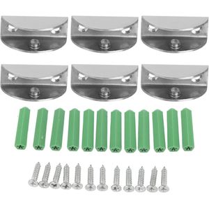 6pcs Glass Clamp Brushed, home hardware Other home hardware and accessories Stainless Steel Glass Clamp Holder Bracket Panel Clip Fixing Tool for 12-14mm Thickness Glass
