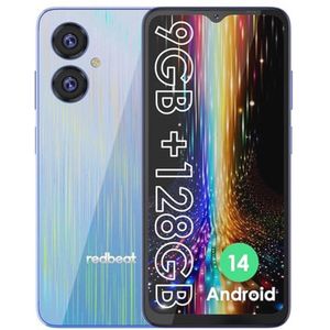 Ontgrendelde Smartphone met Android 14 | 6,52"" HD Scherm | 6GB RAM + 128GB Opslag | 5000mAh Batterij | Dual SIM 4G | 13MP Camera