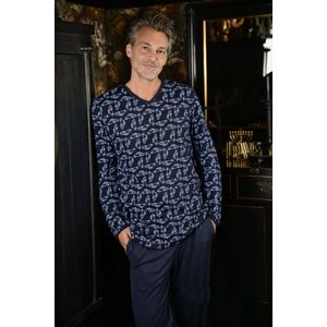 Blauwe heren pyjama auto’s - Blauw - Maat - 46