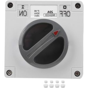 Waterdichte Contactdoos Voor Buitengebruik Stofdicht Isolatie Roterende Aan/uit-knoppen En Indicatoren 250v Waterdichtheid Ip66 Schakelaarconstructie(2P20A)