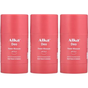 Alka® Deo Flower Blossom - 3 x 30 ml - Basische Deo pH 8,2 - Vegan & Natuurlijke en Gezonde Deodorant - 0% Aluminium - Deodorant Stick - Unisex