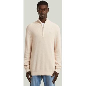 Pullover Half Zip Knit - Wit - Heren