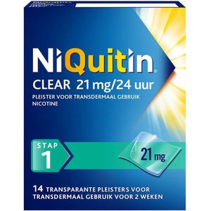 Niquitin Clear Nicotinepleisters 21mg Stap 1 - 2 x 14 stuks