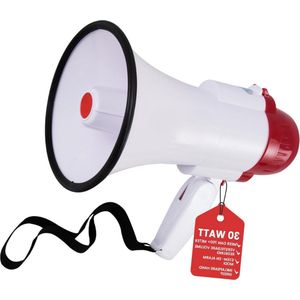 Megafoon met Sirene – Luchthoorn Met Schouderriem – Megafoon Auto – Sirene Met Instelbaar Volume - Stemversterker
