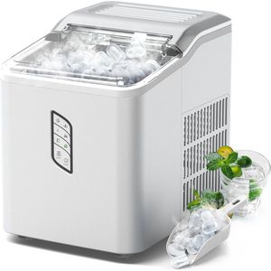 Ijsblokjesmachine - Ijsmachine - Ijsblokjes - Ijsblokjes machine - 2 verschillende groottes - Binnen 9 minuten klaar - Tot 12kg per uur
