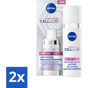 2 x Nivea - Cellular - Expert Filler SPF50+ Serum - Met Hyaluronzuur en SPF - 30 ml - NIVEA Cellular Expert - Anti-aging Serum - Zonbescherming - Hyaluronzuur - Rimpelvermindering