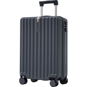 Sweiko Harde shell bagage, 4-wiel handbagage, ABS materiaal, TSA Douaneslot, 20 inch, 55x36x21cm,Grijs, wielen bagage, reisbagage