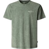 PEPEJEANS - Casual T-shirt - Groen - Katoen - Korte Mouwen
