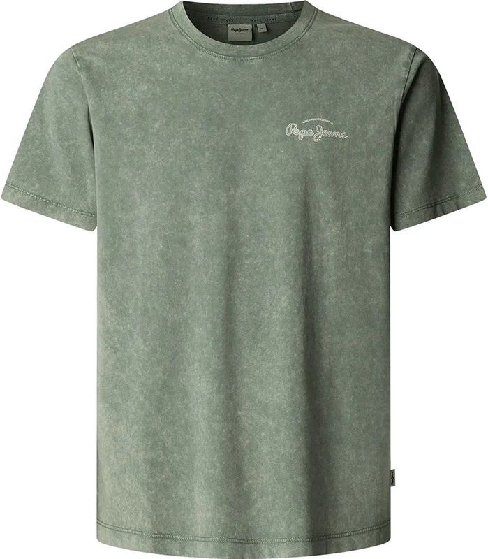 PEPEJEANS - Casual T-shirt - Groen - Katoen - Korte Mouwen
