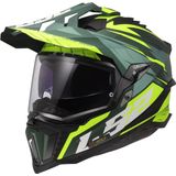 LS2 - MX701 Explorer Spire - Adventure Motorhelm - Groen H-Vis Geel 06