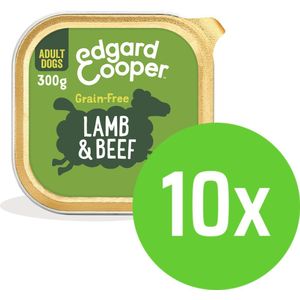 Edgard & Cooper Kuipje Vers Vlees Hondenvoer Lam - Rund 300 gram - 10 kuipjes