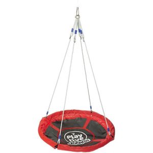 PLAYTIVE | Nestschommel | Nestschommel buitenspeelgoed | Schommel |Vanaf 3 jaar|Rood| Zwart|Ø110 cm