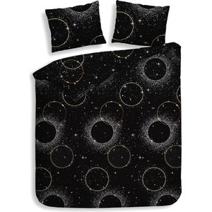 Heckettlane - Cayla - Dekbedovertrek - Zwart - 240x220 - 100% Katoen-Flanel