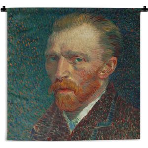 Wandkleed - Wanddoek - Zelfportret - Vincent van Gogh - 120x120 cm - Wandtapijt