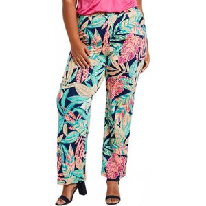 Broek met wijde pijpen en elastische tailleband