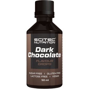 Scitec Nutrition - Flavour Drops (Dark Chocolate - 50 ml) - smaak druppels - suikervrij - glutenvrij - lactosevrij - vegan