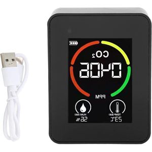 Luchtkwaliteitsmonitor met CO2- en TVOC-sensor, thermometer en hygrometer