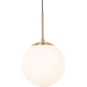 QAZQA flore - Design Hanglamp - 1 lichts - Ø 20 cm - Goud/messing - Woonkamers-sSlaapkamers-sKeuken