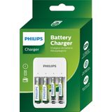 Philips Batterijlader - Incl. Oplaadbare Batterijen - Batterij Oplader voor AA en AAA