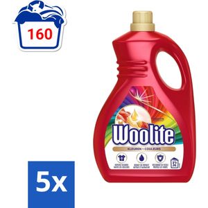 Woolite Color - Vloeibaar Wasmiddel - Met Keratine - Gekleurde Was - 32 Wasbeurten - 1,9L - Bulkverpakking - 5 stuks