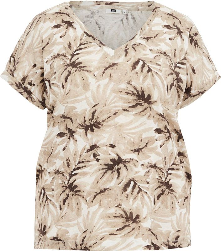 WE Fashion Dames T-shirt met dessin - Curve