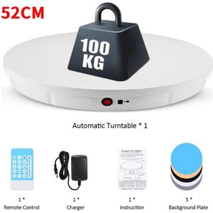 Serolux - Draaischijf - Draaiplateau Elektrisch - Wit - Professionele Display - 52 cm - Tot 100 kg