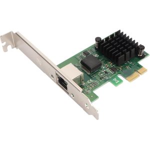 2.5G Gigabit Ethernet Converged Network Card, I226 T1 PCI E X1 RJ45 Port Server Network Card, 10 100 1000Mbps Gigabit Ethernet Converged Network Adapter, Plug and Play