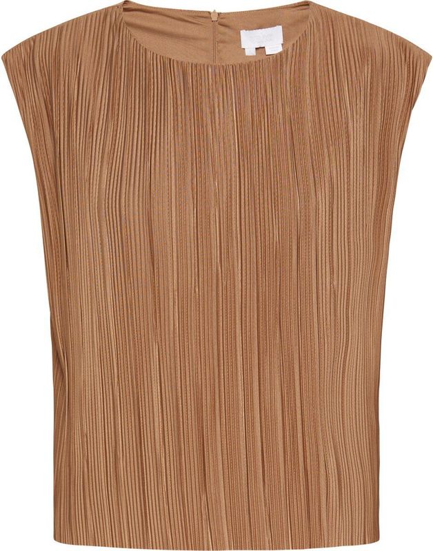 usha - Everyday Fashion - Blouse - Camel - Kwartmouw - Effen