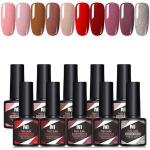 NAXSIR 10 Kleuren Gelnagellak Set - Gellak Starterspakket - Nude Tinten & Salonwaardig