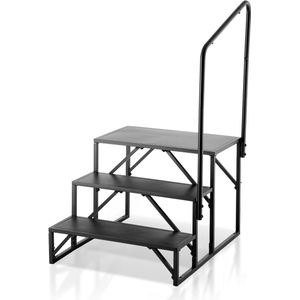 VEVOR - RV-trap - Zwart - 3-traps - 420 lbs draagvermogen - Antislip treden