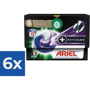 Ariel All-in-1 Pods+ Wasmiddelcapsules Revita Black 12 stuks - Voordeelverpakking 6 stuks