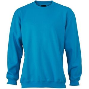 James and Nicholson Unisex Round Heavy Sweatshirt (Turquoise)
