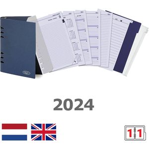 Kalpa 6401-24 A5 Planner Organizer Vulling 1 Dag per Pagina NL + opbergmap 2024