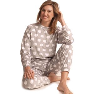 Cocodream - Micro Velours - Dames Pyjama - Grijs - Warme Winter Fleece