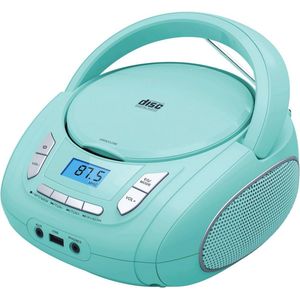 Draagbare radio-cd-speler met Bluetooth, USB, FM-radio en AUX-ingang - Groene boombox
