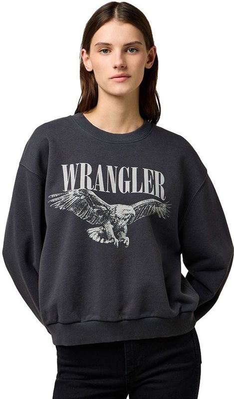 Wrangler - 112370776 - Sweatshirt - Zwart - Oversized