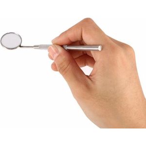 CHPN - Tandartsspiegeltje - Tandarts spiegel - Klein spiegeltje - Mondspiegel - RVS mondspiegel - Mondhygiëne - Tandarts tool - Tand accessoire - Schone mond