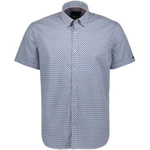 Twinlife Heren shirt small graphic s.s. - Overhemden - Duurzaam - Elastisch - Blauw - M