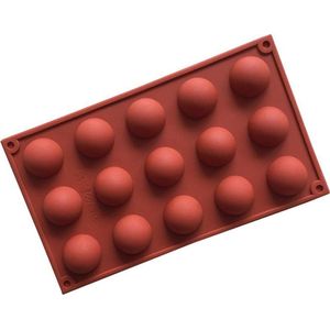 Siliconen Bakvorm Halve Bollen - Halfrond Rond - 15 Stuks