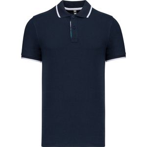 Kariban Polo korte mouwen K245 - Navy / White / Light Turquoise - 3XL