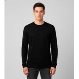 Guessvoor mannen. M5BI06I3Z14 Logo T-shirt zwart (S), Casual, Katoen, Lange mouwen