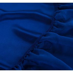 Zijden hoeslaken, 100% zijde, 405thread count (19momme), Saffier blauw 90x220cm